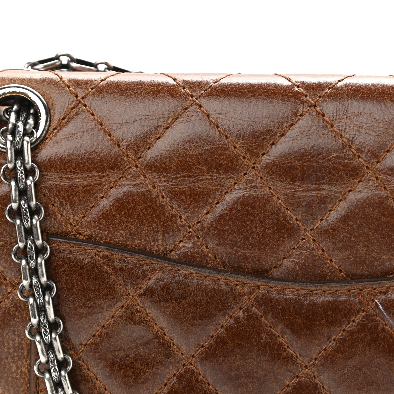 Chanel Aged Calfskin Quilted 2.55 Reissue 225 Flap Brown 13 of 15