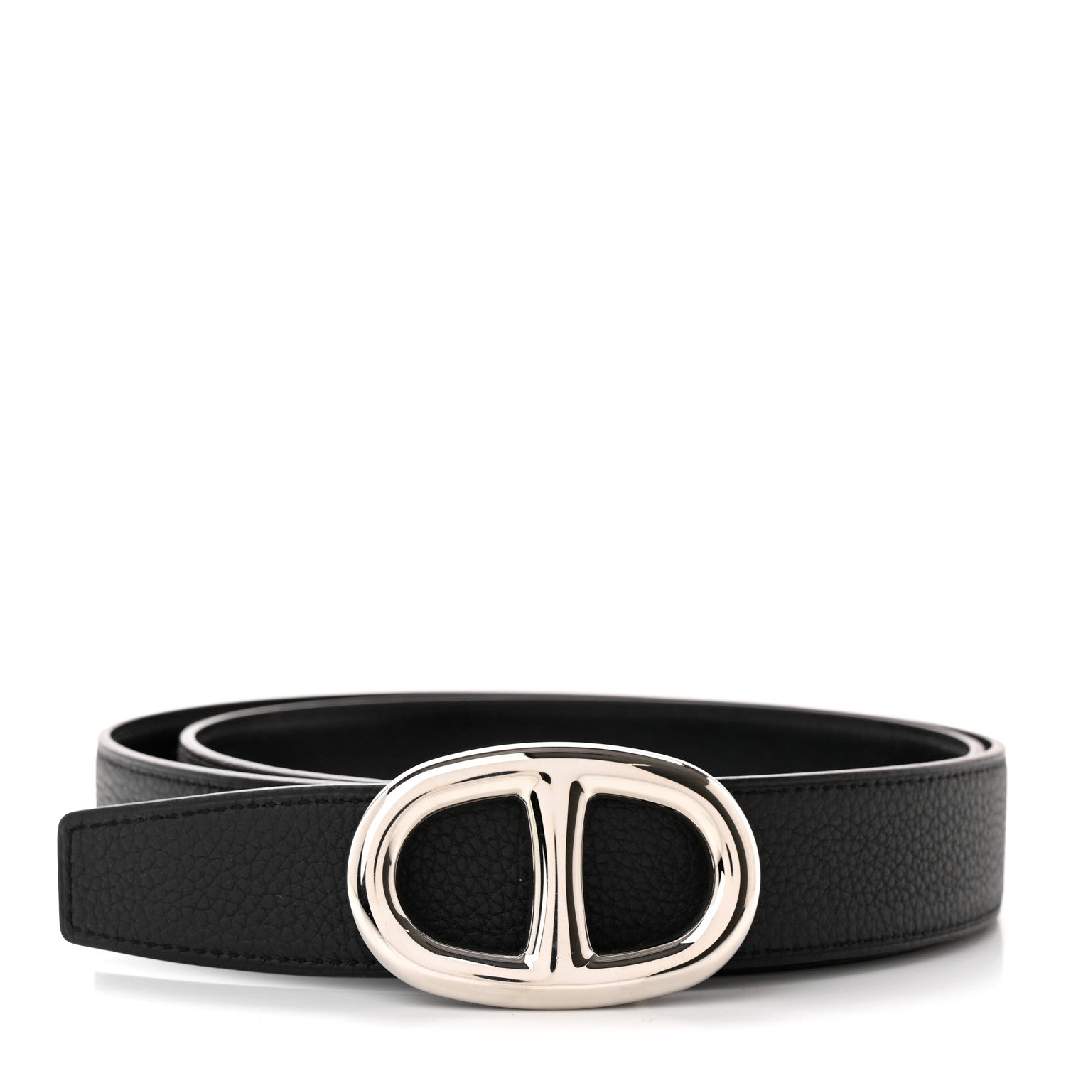 Hermes Togo Chaine D'Ancre Belt 95 38 Black 1 of 6