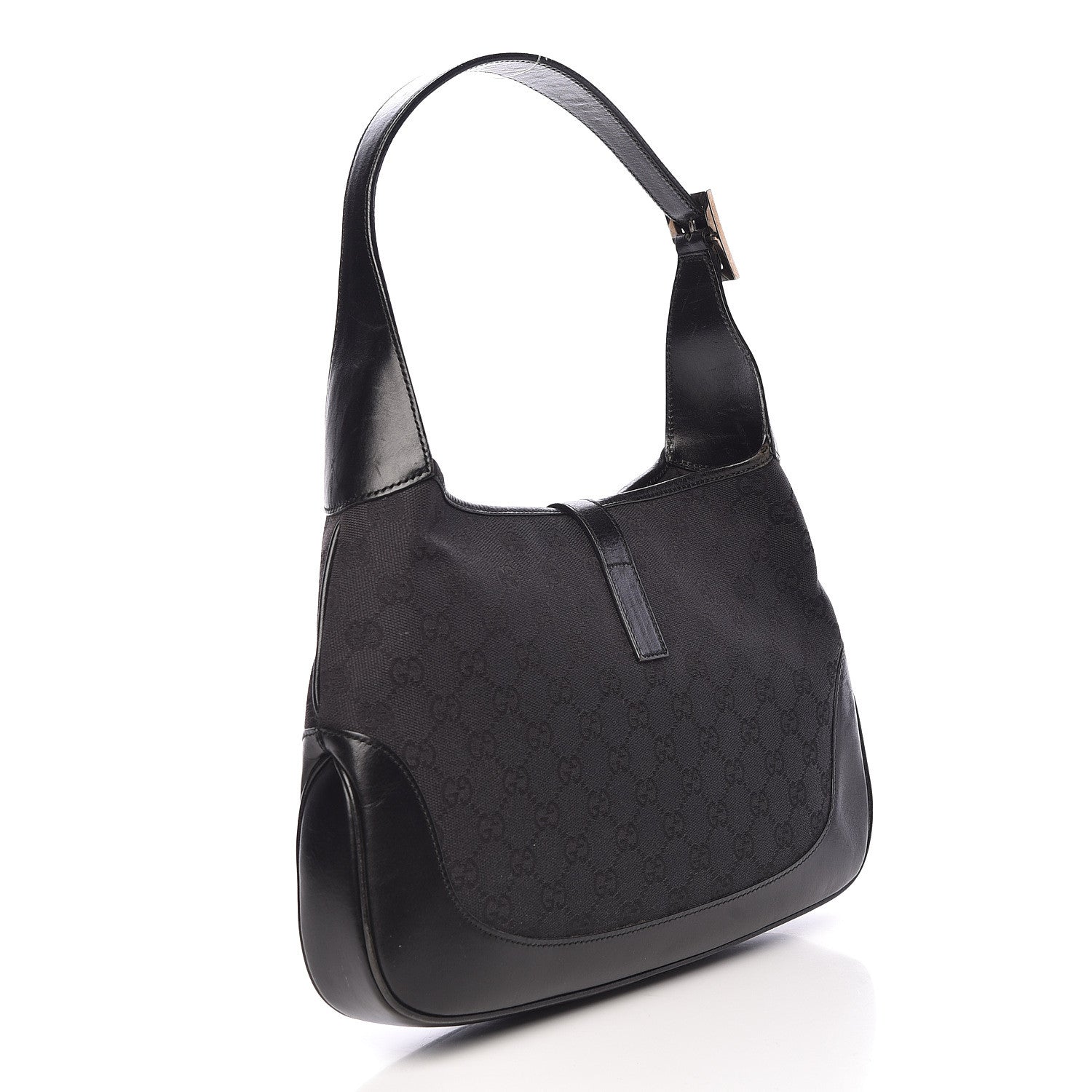 Gucci Monogram Jackie O Hobo Black 3 of 12