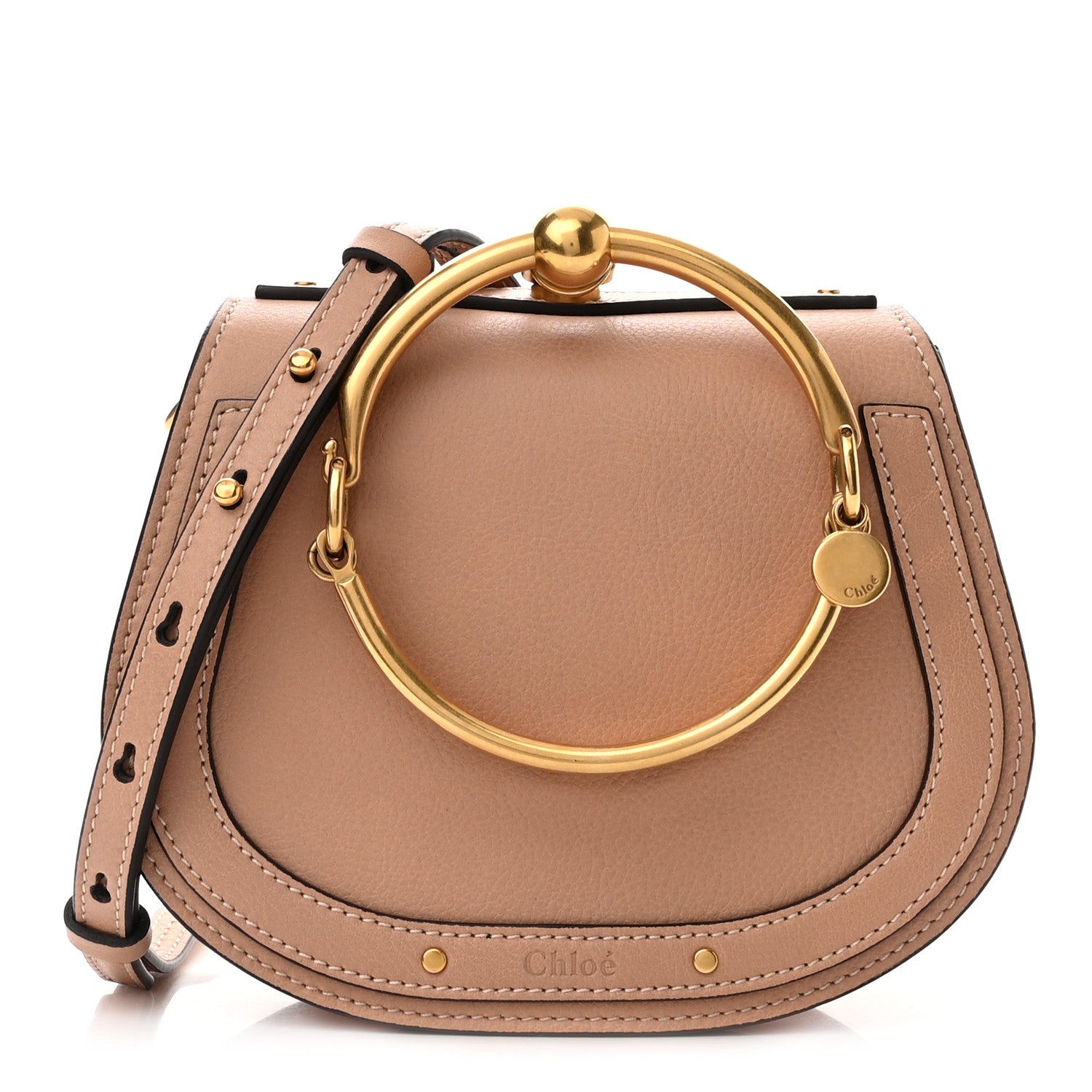 Chloe Calfskin Suede Small Nile Bracelet Bag Biscotti Beige 1 of 10