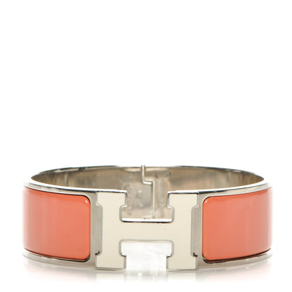 Hermes Enamel Wide Clic Clac H Bracelet GM Orange Fruite 1 of 5