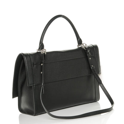 Givenchy Grained Calfskin Medium Shark Lock Satchel Black 3 of 6