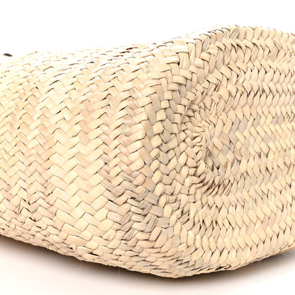 Celine Raffia Calfskin Triomphe Large Panier Tan 8 of 11