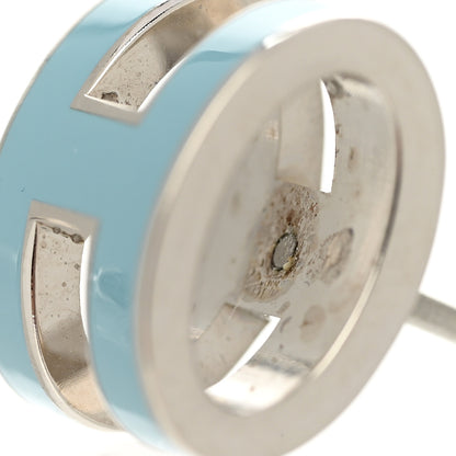 Hermes Palladium Lacquered Mini Pop H Earrings Celeste 8 of 10