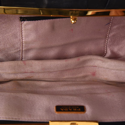 Prada Nappa Pleated Clutch Nero Black 8 of 9