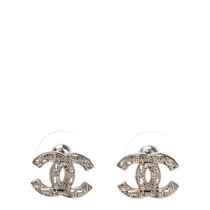 Chanel Tweed Effect CC Earrings Gold 1 of 5