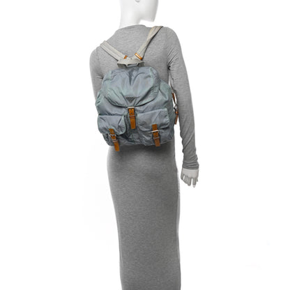 Prada Nylon Vela Patent Backpack Blue 2 of 12