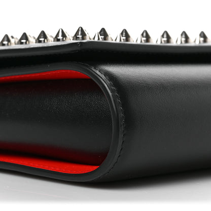 Christian Louboutin Calfskin Patent Spikes Paloma Clutch Clutch Black 7 of 8