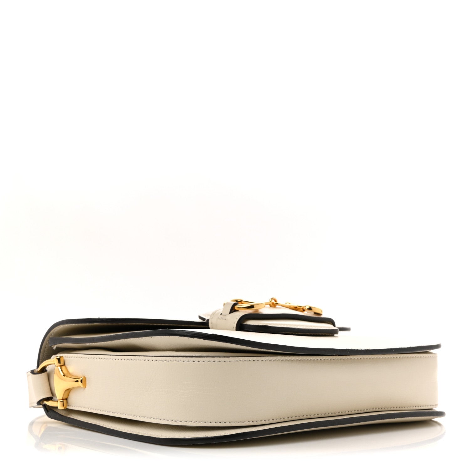 Gucci Azalea Calfskin Horsebit 1955 Shoulder Bag Mystic White 4 of 12