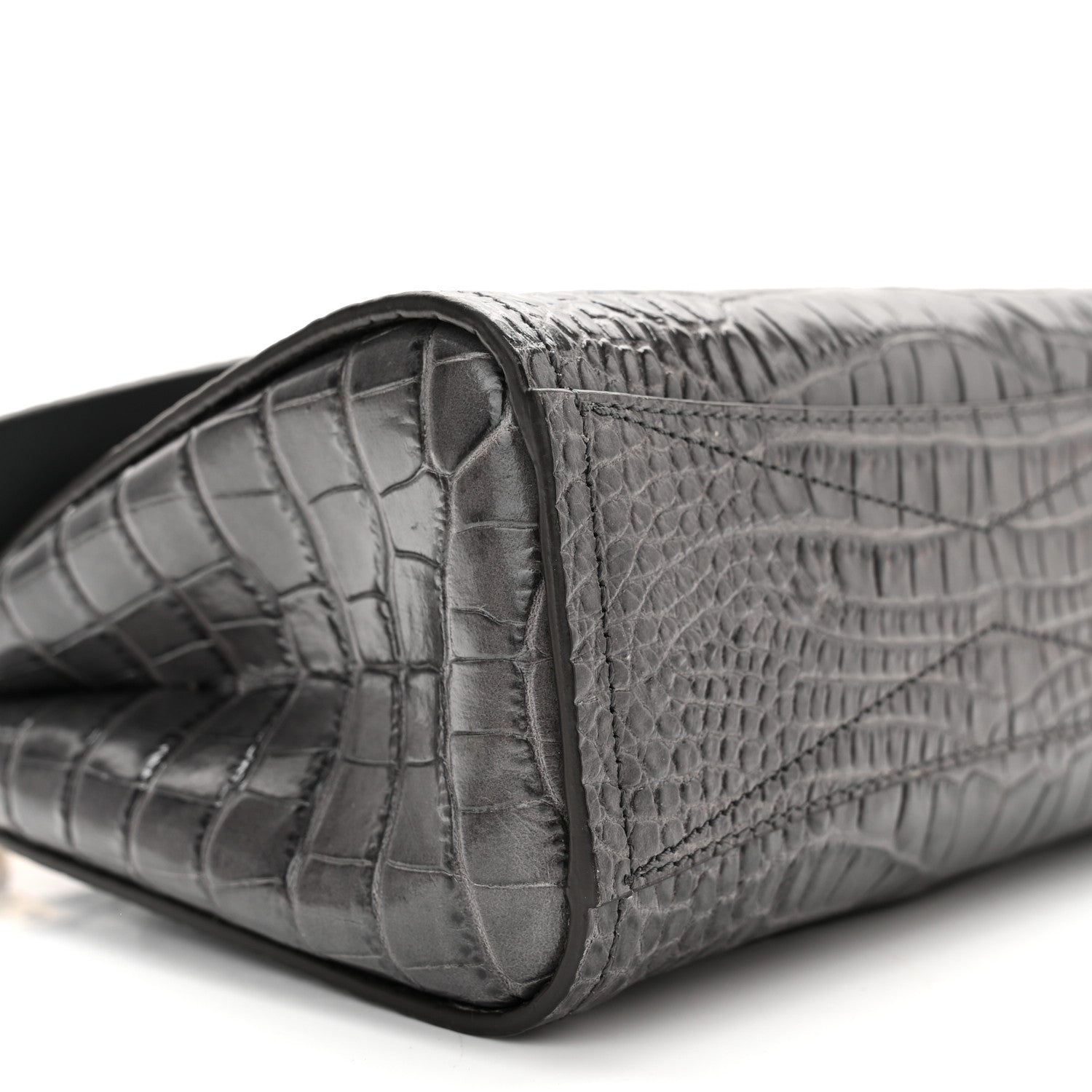 Givenchy Calfskin Crocodile Embossed Mini Mystic Shoulder Bag Storm Grey 8 of 9