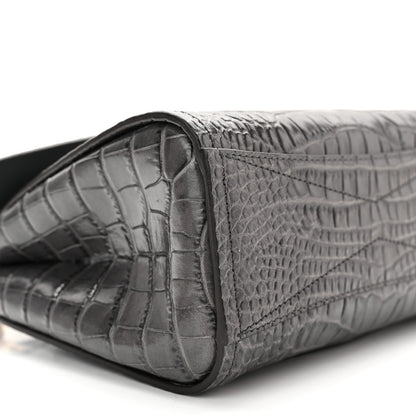 Givenchy Calfskin Crocodile Embossed Mini Mystic Shoulder Bag Storm Grey 8 of 9