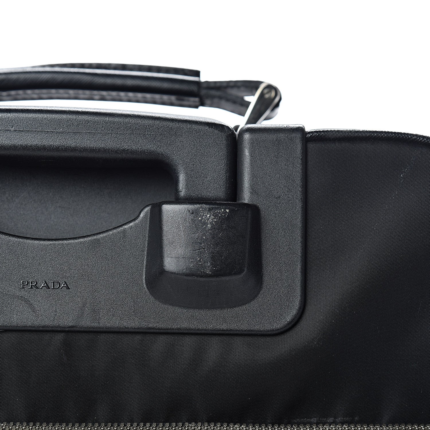 Prada Tessuto Nylon Saffiano Trolley Luggage Black 18 of 32