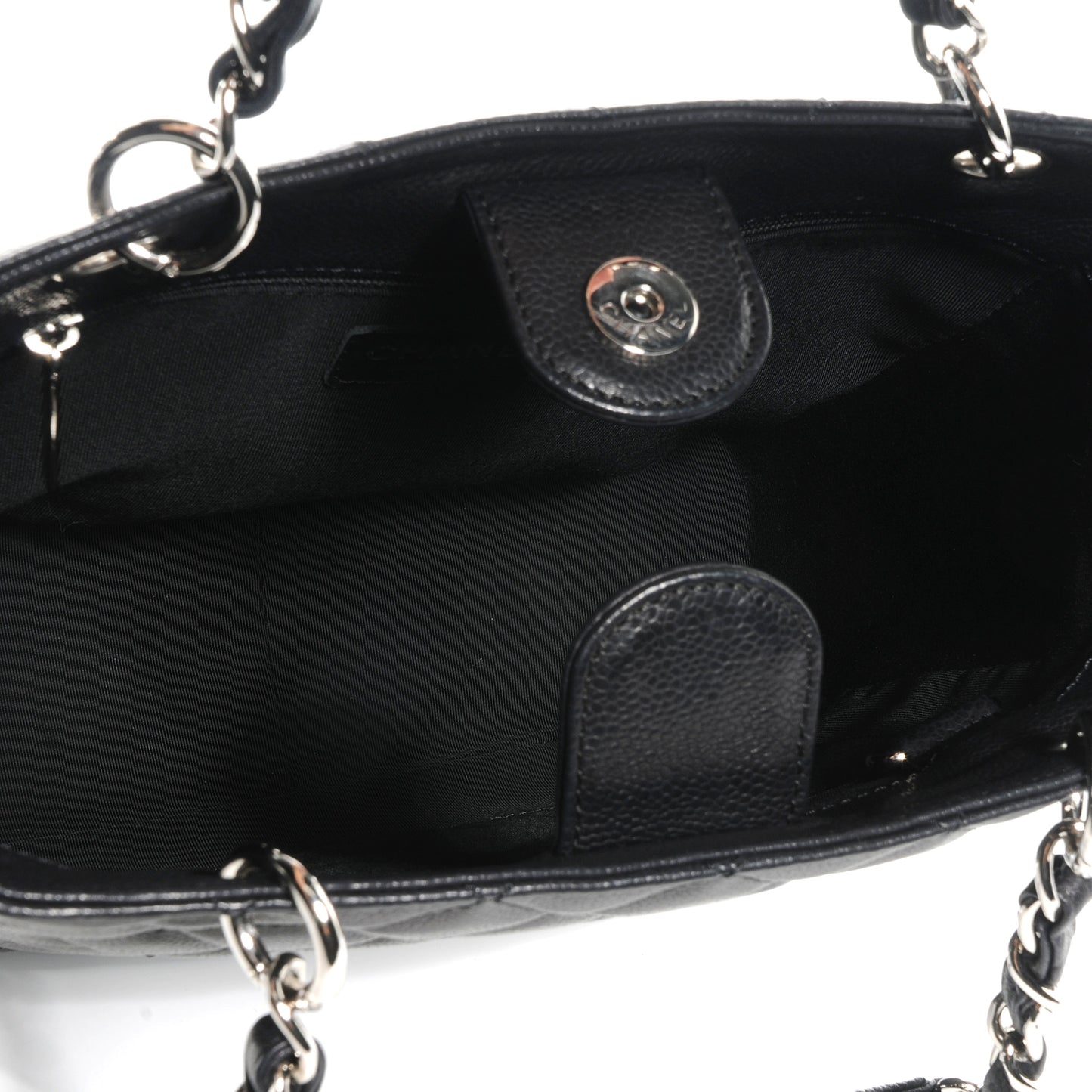 Caviar Petit Shopping Tote PST Black