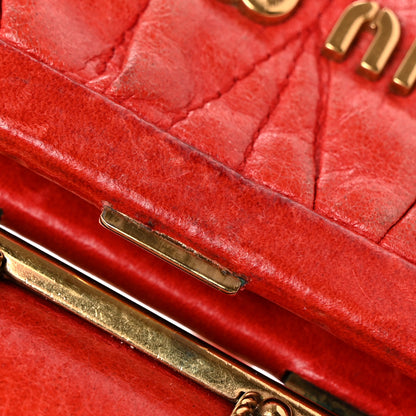 Miu Miu Nappa Matelasse Clutch Fuoco 10 of 14