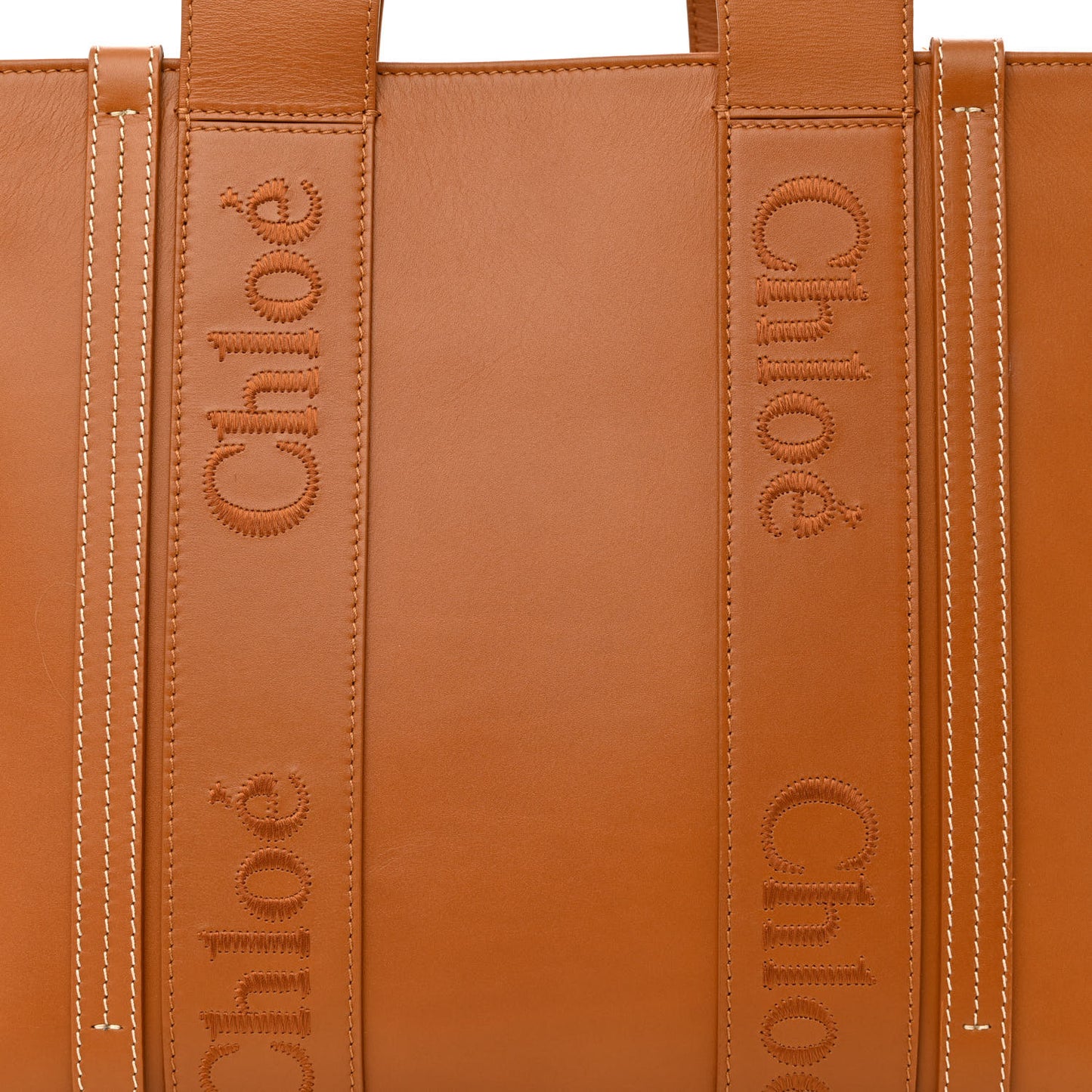 Calfskin Medium Woody Tote Caramel