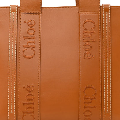 Chloe Calfskin Medium Woody Tote Caramel 7 of 9