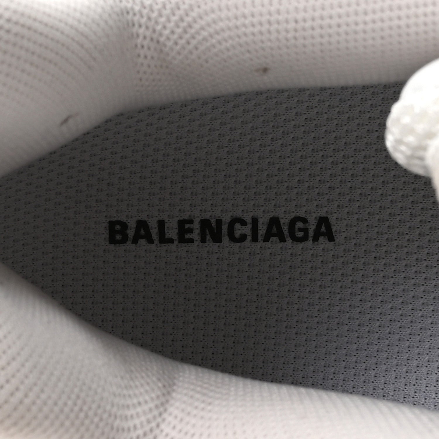 Balenciaga Technical Fabric Allover Logo Mens Triple S Sneakers 44 White Black 7 of 9