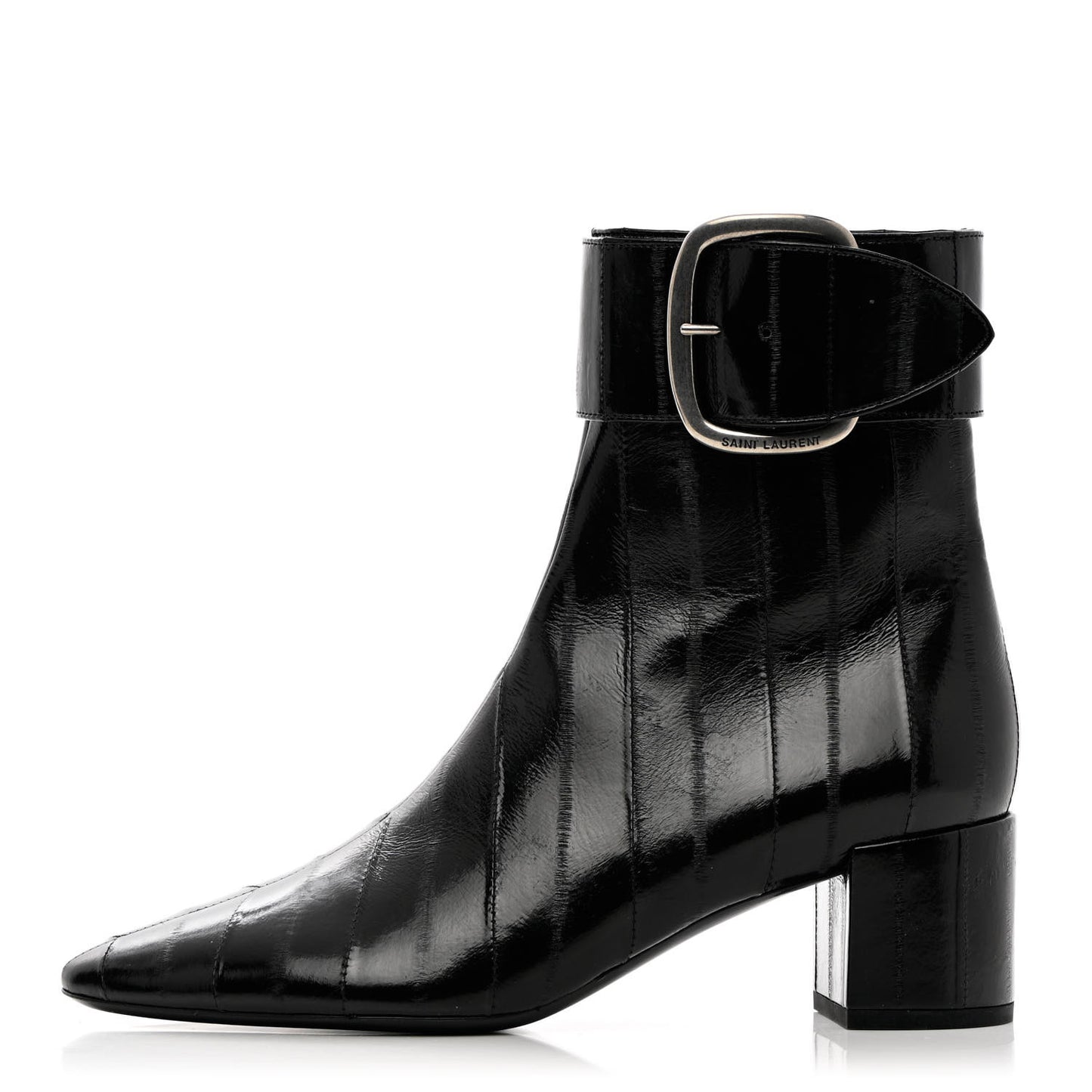 Shiny Eel Joplin Buckle Booties 37.5 Black