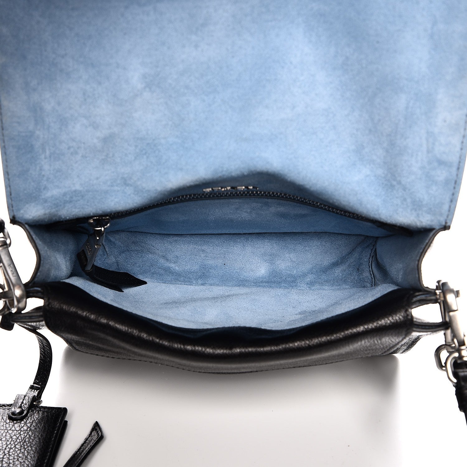 Prada Glace Calf Studded Etiquette Flap Nero Black 8 of 10