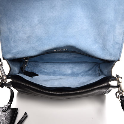 Prada Glace Calf Studded Etiquette Flap Nero Black 8 of 10