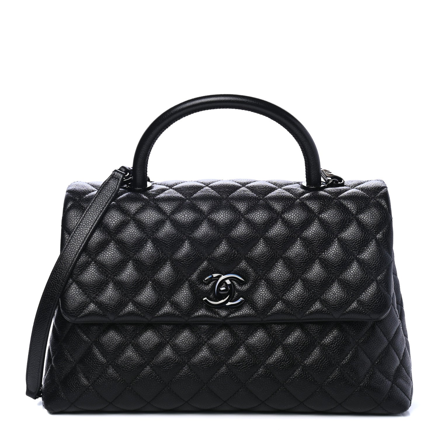Chanel Caviar Quilted Medium Coco Handle Flap So Black 1 of 4
