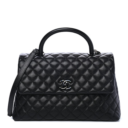 Chanel Caviar Quilted Medium Coco Handle Flap So Black 1 of 4