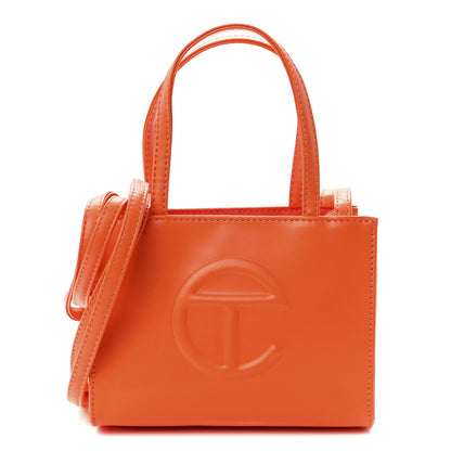 Telfar Vegan Leather Small Shopping Bag Orange 1 of 11