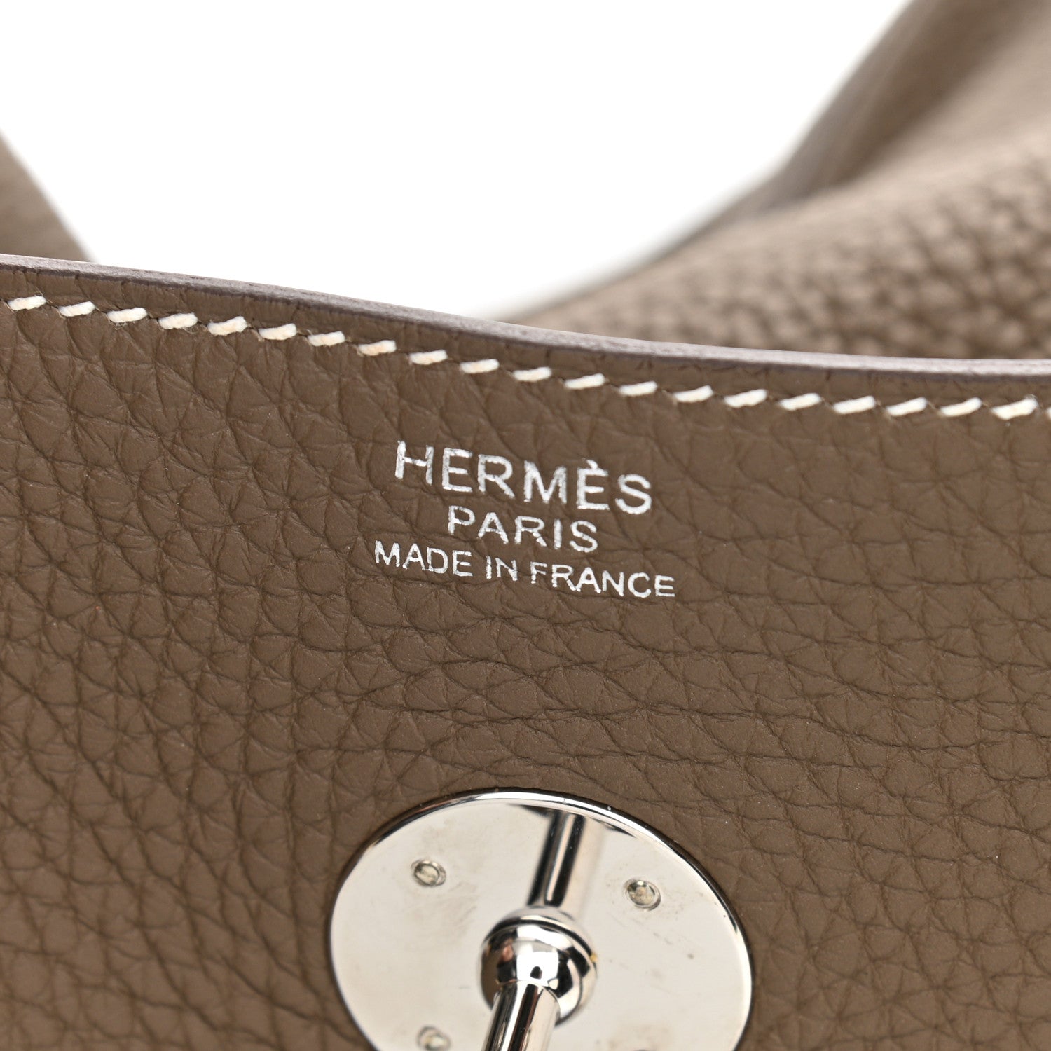 Hermes Taurillon Clemence Lindy 30 Etoupe 6 of 8