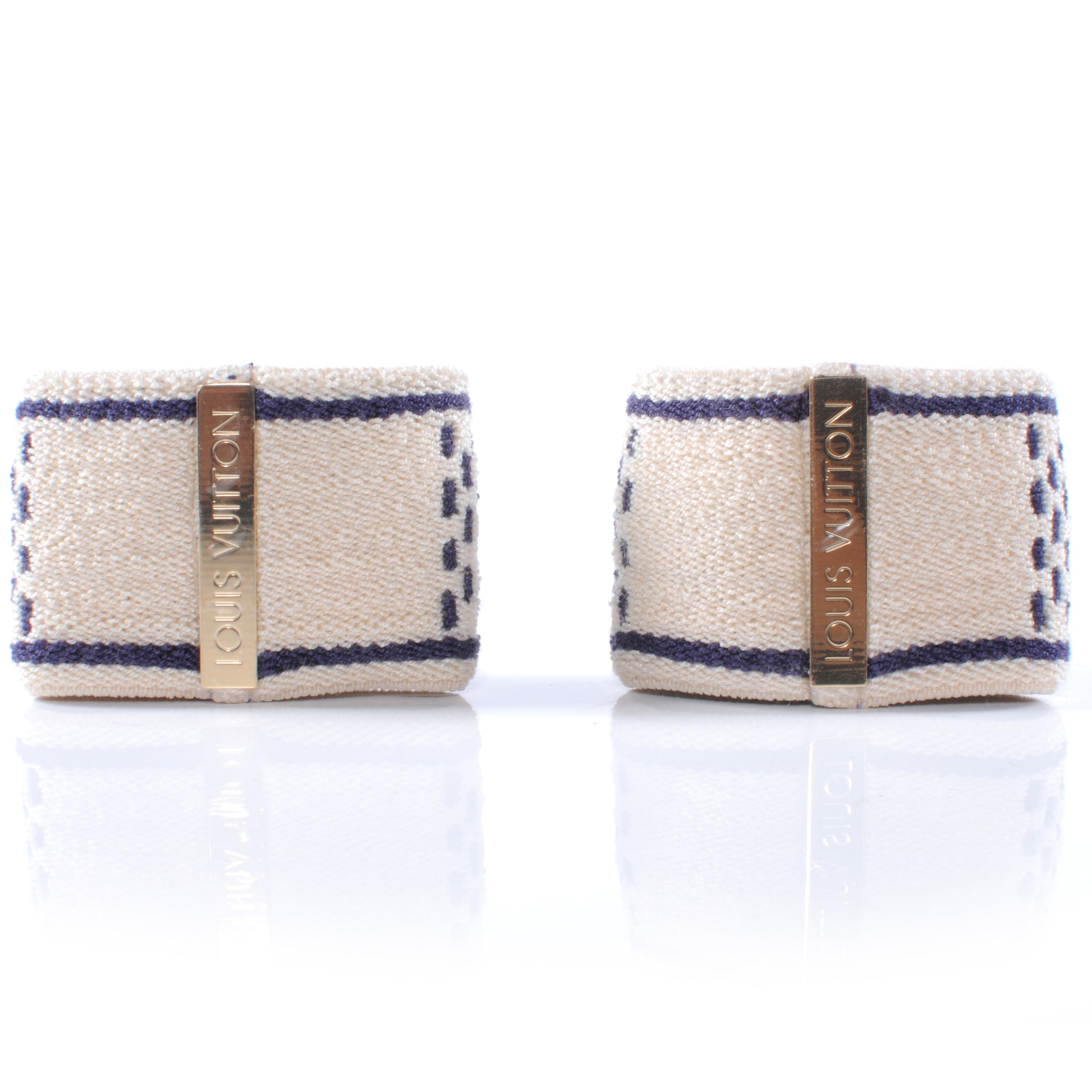Louis Vuitton Cotton Damier Azur Gym Wrist Bands 4 of 6