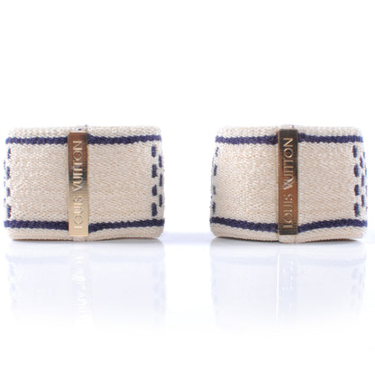 Louis Vuitton Cotton Damier Azur Gym Wrist Bands 4 of 6