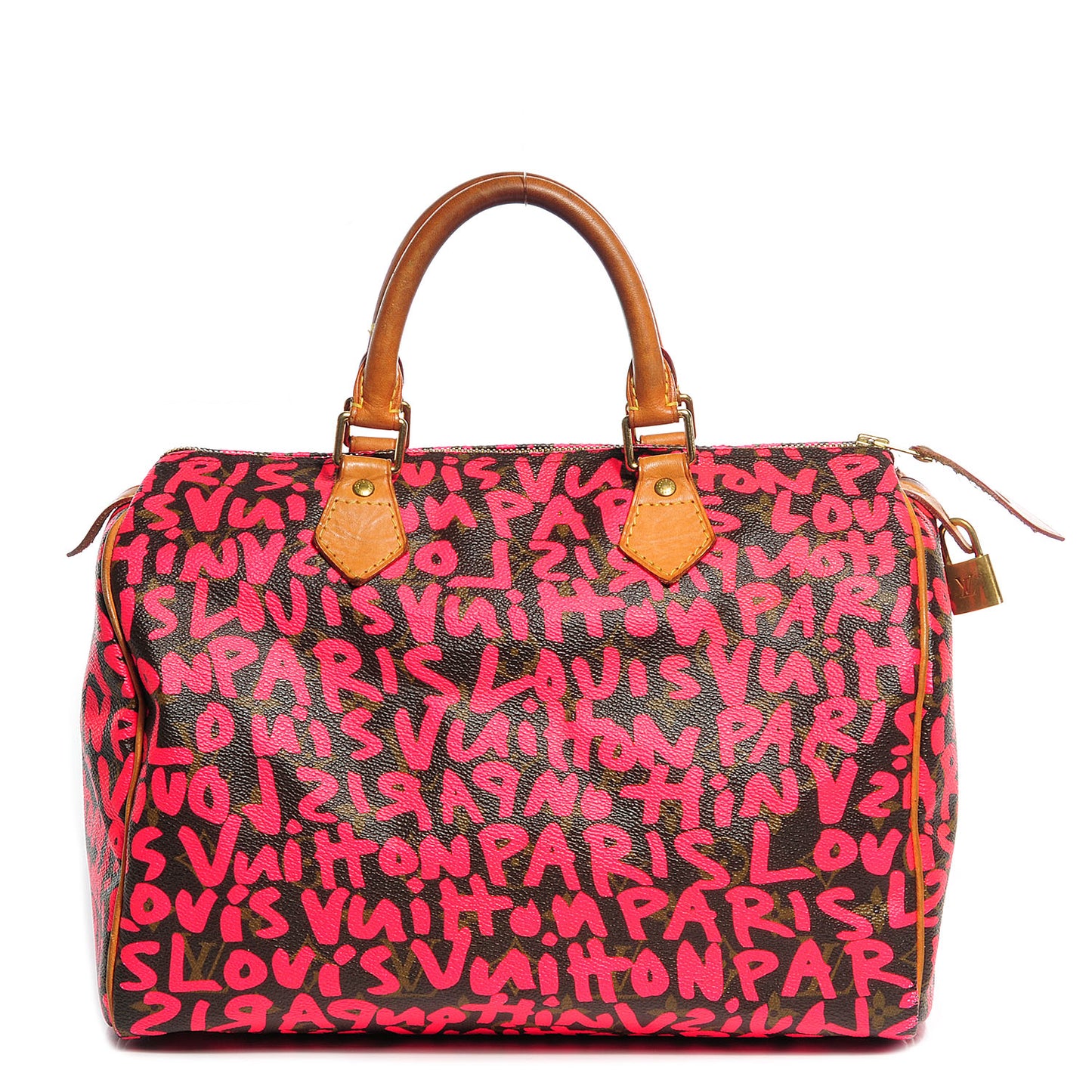 Monogram Graffiti Speedy 30 Fuchsia
