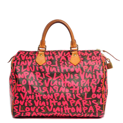 Louis Vuitton Monogram Graffiti Speedy 30 Fuchsia 1 of 7