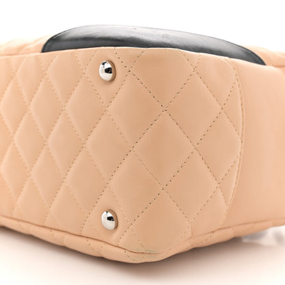 Chanel Calfskin Quilted Large Cambon Bowler Beige Black 10 of 15