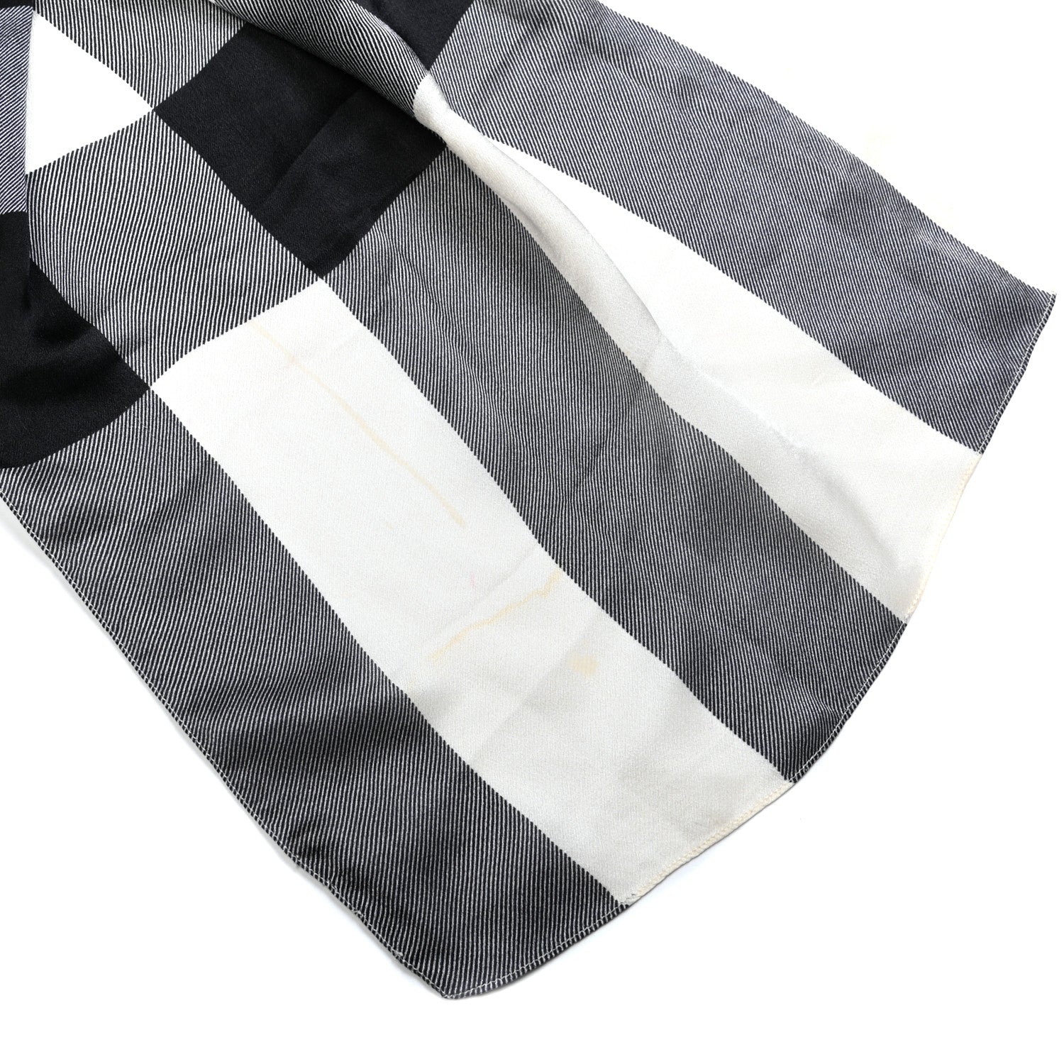 Burberry Silk Giant Check Scarf Ivory 4 of 5