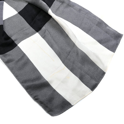Burberry Silk Giant Check Scarf Ivory 4 of 5