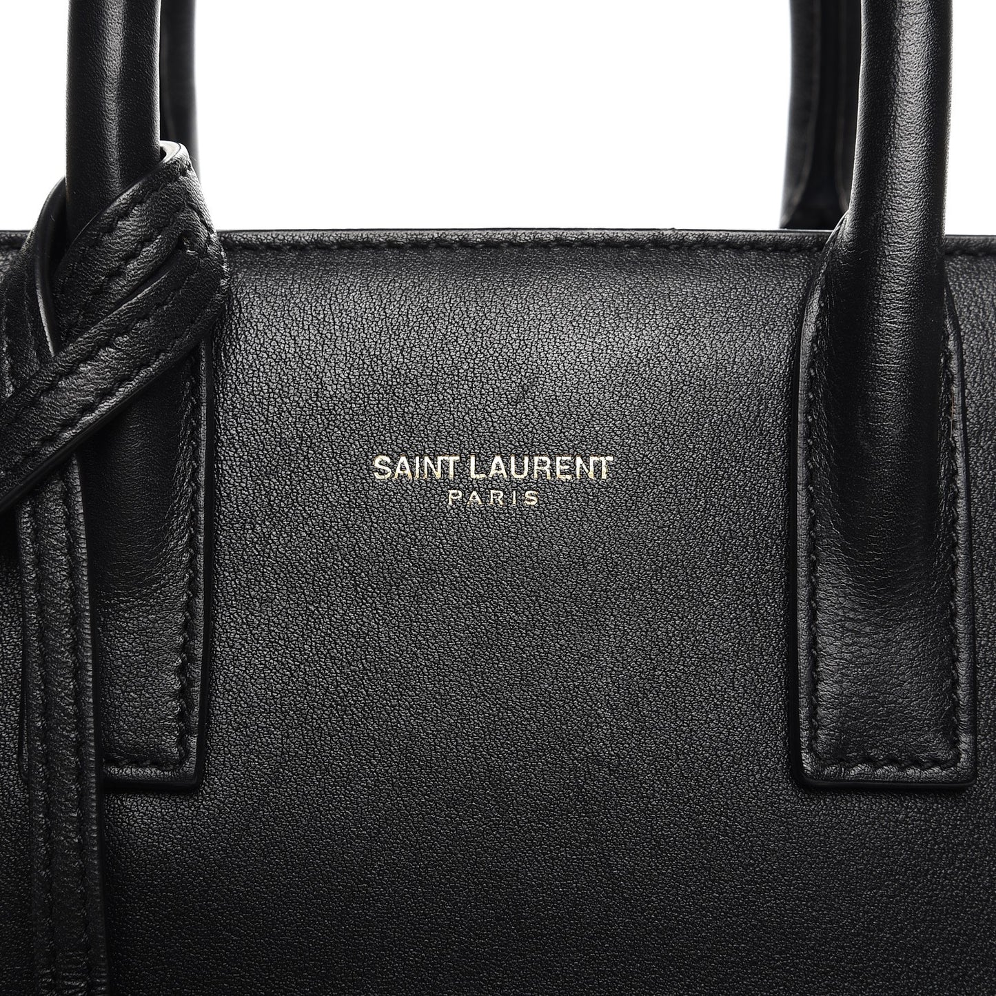Grained Calfskin Nano Sac De Jour Black