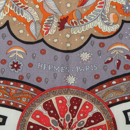 Hermes Cashmere Silk Aux Portes Du Palais Shawl 140 3 of 6