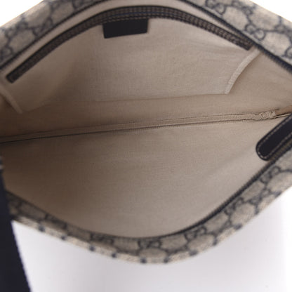 Gucci GG Plus Monogram Large Flat Messenger Bag Beige Blue 5 of 10