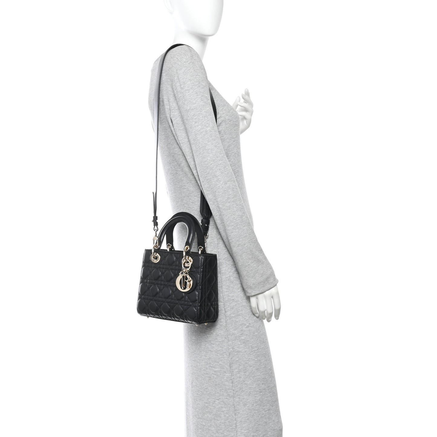 Lambskin Cannage Small My ABCDior Lady Dior Black