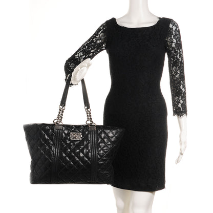 Chanel Goatskin Large Gentle Boy Shopping Tote Black 2 of 7