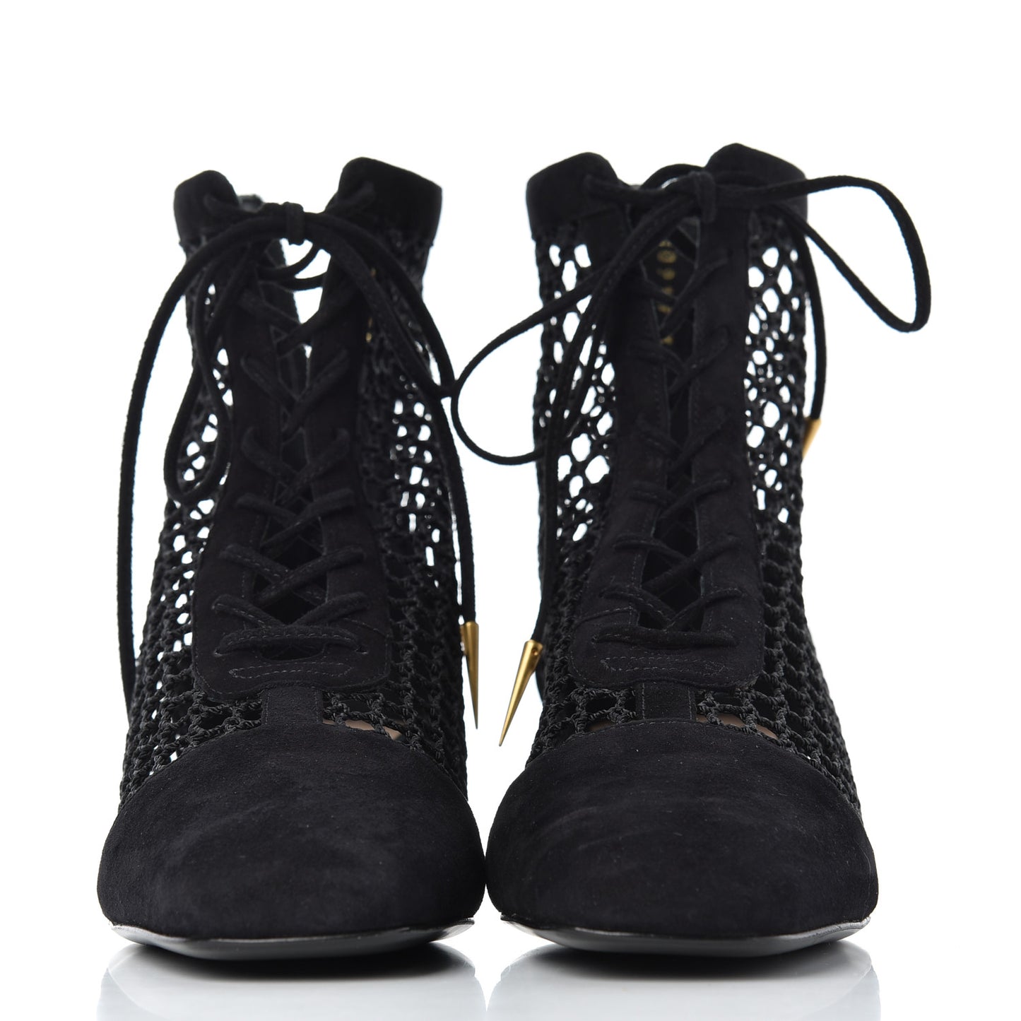Suede Resille Naughtily-D 30mm Ankle Boots 37 Black