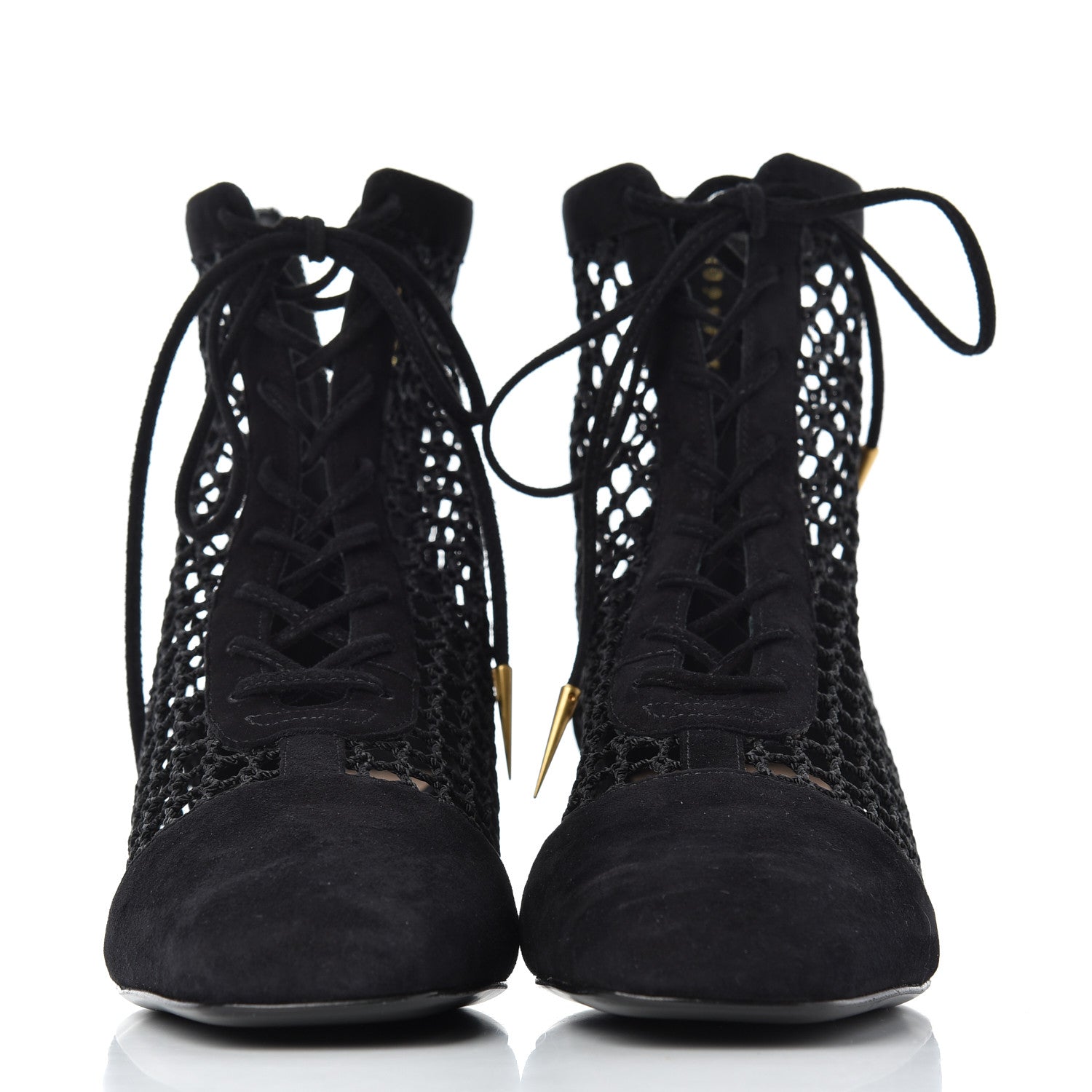 Christian Dior Suede Resille Naughtily-D 30mm Ankle Boots 37 Black 2 of 15