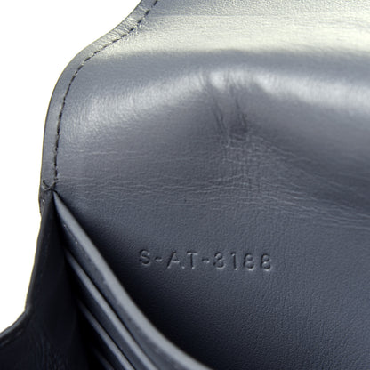 Celine Grained Calfskin Large Flap Wallet Grey 7 of 8