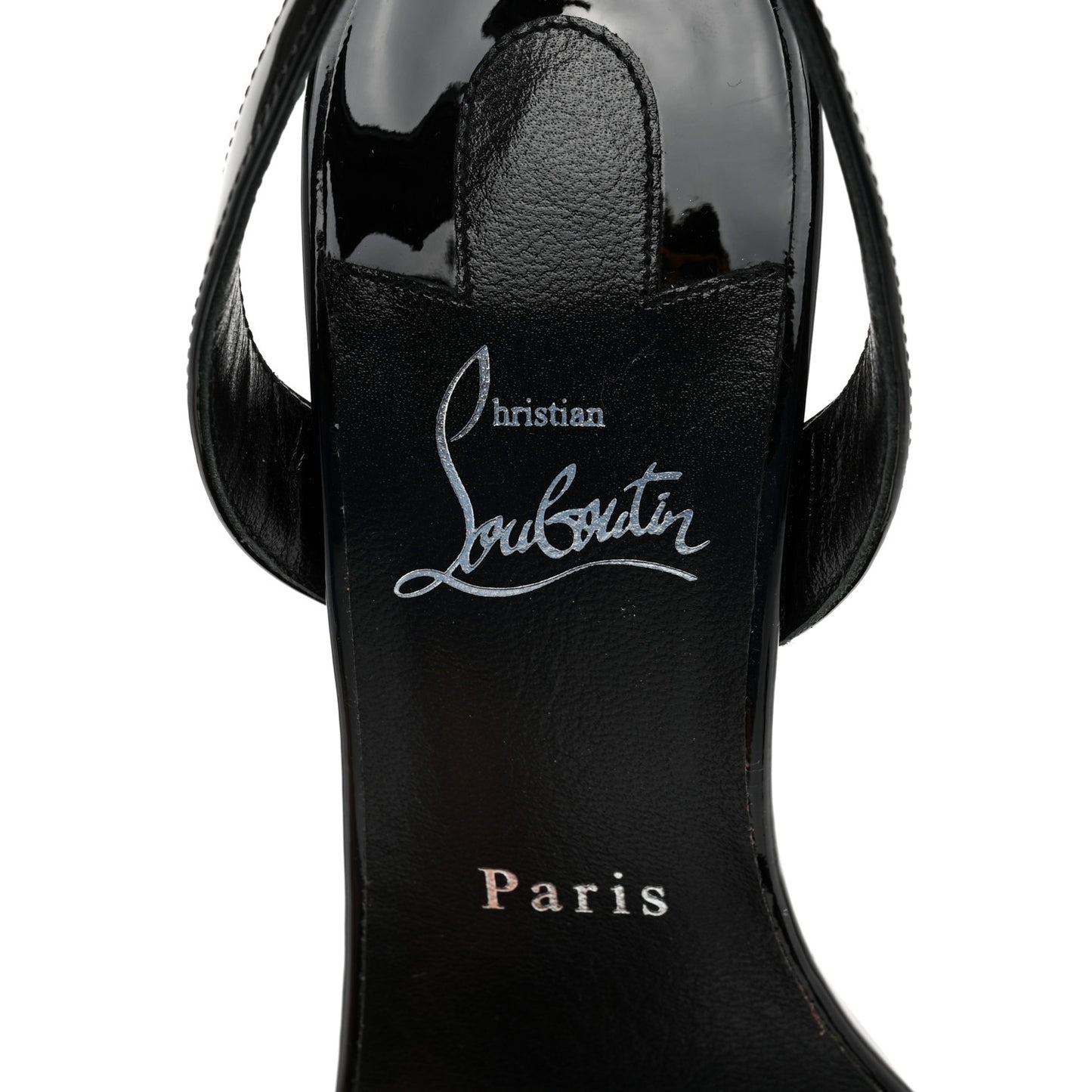 Patent Marylin Stiletto Halter Sandals 38.5 Black