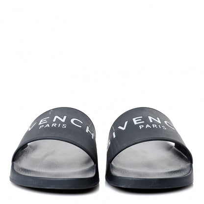 Givenchy Rubber Logo Pool Slide Sandals 37 Black 2 of 9