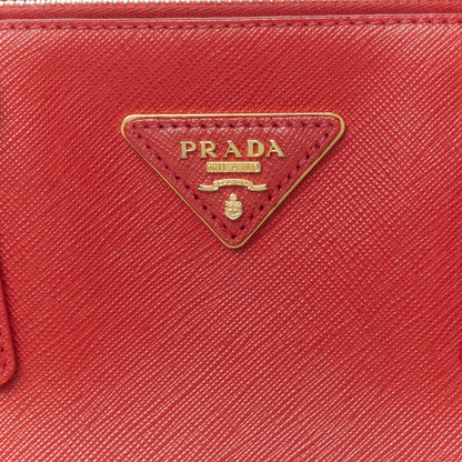 Prada Saffiano Small Galleria Double Zip Tote Fuoco 9 of 11