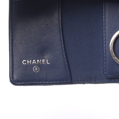 Chanel Caviar Quilted Classic 4 Key Holder Wallet Blue 6 of 9