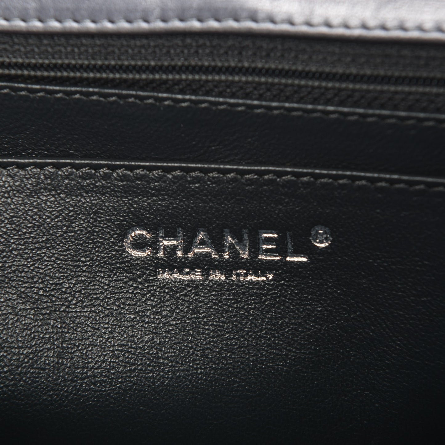 Lambskin Quilted Jumbo Single Flap Grey