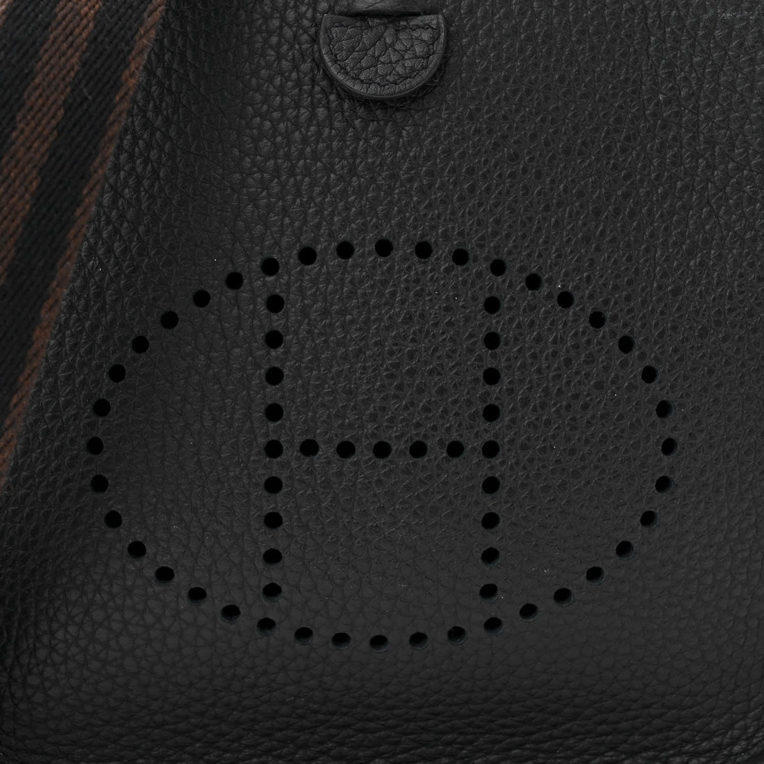 Hermes Taurillon Clemence Amazone Evelyne TPM Black Chocolate 8 of 10