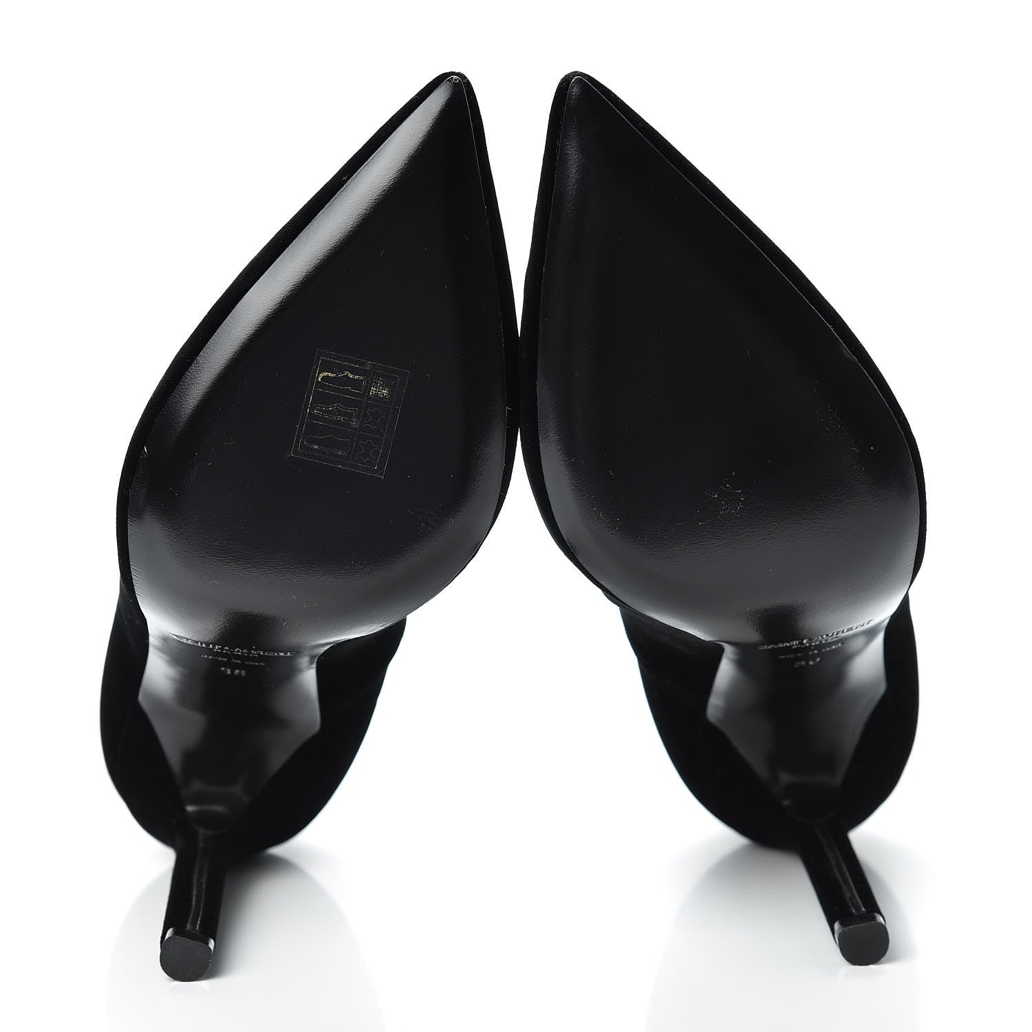 Saint Laurent Velvet Anja 105 Pumps 36 Black 5 of 12
